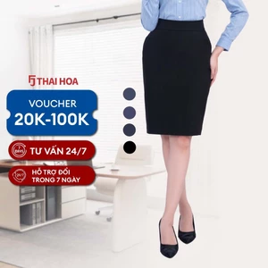 Chân váy nữ R01 Thái Hòa chát liệu cotton mềm mại vải trơn 1 lớp đa dạng màu sắc thời trang