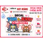 Decal Tom & Jerry 20cm Dán Ô Tô Xe Máy - Sticker Hoạt Hình Chống Nước Trang Trí Xe