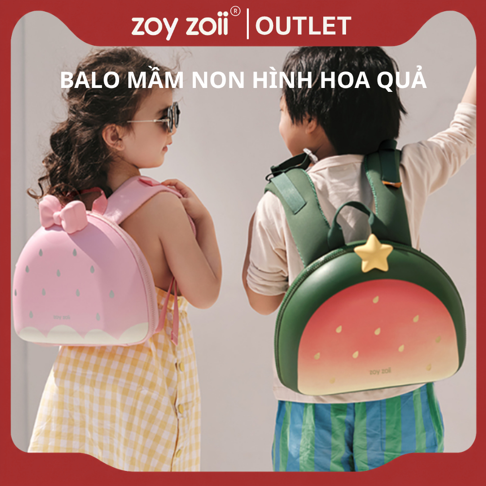 Balo Cho Bé Mầm Non Zoyzoii Fruit Series Backpack B8 Balo Đi Học Siêu Nhẹ Thiết Kế Trái Cây Cho Bé