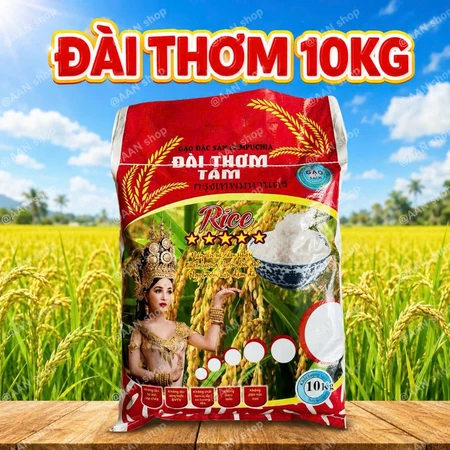 Bao 10kg Gạo đài Thơm 8 – Gạo Thơm Dẻo Ngọt Tự Nhiên, Hạt Dài Trắng Đẹp, Cơm Ngon Mềm