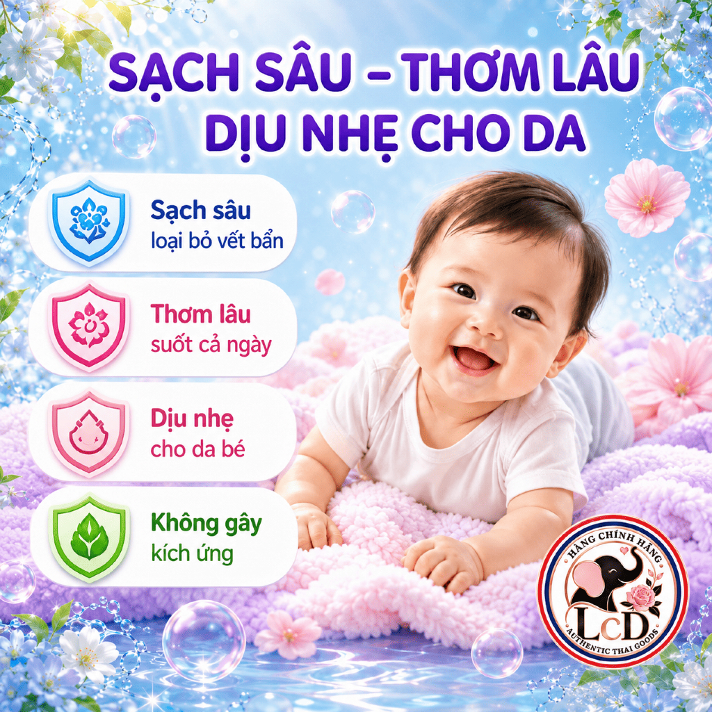 Hàng Nội Địa Nước Giặt Dnee Organic Thái Lan 2800ml Chính Hãng - Sạch Sâu, Thơm Lâu, Dịu Nhẹ Cho Da - [LcD STORE]