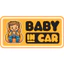 Decal Baby In Car 20cm Dán Ô Tô - Sticker Có Trẻ Em Trên Xe Chống Nước