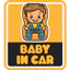 Decal Baby In Car 20cm Dán Ô Tô - Sticker Có Trẻ Em Trên Xe Chống Nước