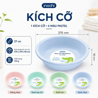 Thau Nhựa Notoro: Nhựa PP Nguyên Sinh, Kháng Khuẩn, An Toàn Cho Bé,4 Dung Tích (21cm/27cm/32cm/38cm)