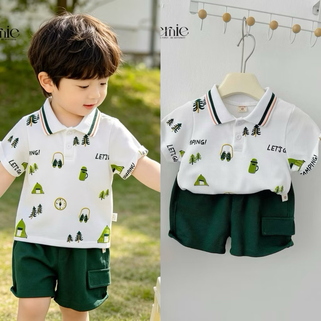 Áo Phông Bé Trai Và Bộ Bé Trai Ngắn Tay Mùa Hè Nhiều Mẫu Bernie Size 80-130 (9-24kg)