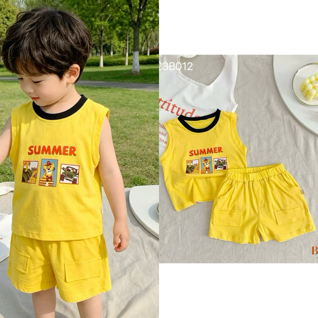 Áo Phông Bé Trai Và Bộ Bé Trai Ngắn Tay Mùa Hè Nhiều Mẫu Bernie Size 80-130 (9-24kg)