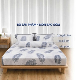 Bộ ga gối NIN Stefani nhiều kích cỡ (Không kèm mền), bộ drap bo chun nhiều màu sắc