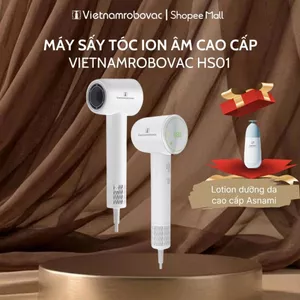 Máy Sấy Tóc Đa Năng Ion Âm HS01 Vietnamrobovac Digital High - Chế Độ Sấy Trẻ Em - Hàng Chính Hãng