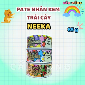 Pate thịt NEEKA nhân kem chảy trái cây và lòng đỏ trứng cho mèo - Lon 85g