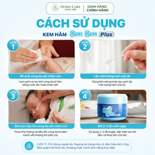 Kem Hăm Bon Bon Cho Bé Home Care hỗ trợ giảm viêm hăm, rôm sảy, chàm sữa, làm dịu da 5g