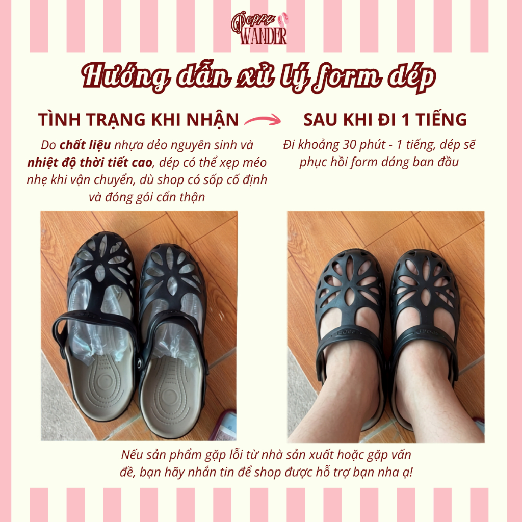 Giày Jelly Nữ Lỗ Thoáng Khí Hình Hoa Mẫu Hè 2026, Dép Sục Nhựa Dẻo Siêu Mềm Êm Chống Trơn Trượt