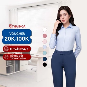 Áo sơ mi KẺ SỌC HOTTREND R11 Thái Hòa chất liệu sợi tre họa tiết vải kẻ xước form ôm tôn dáng