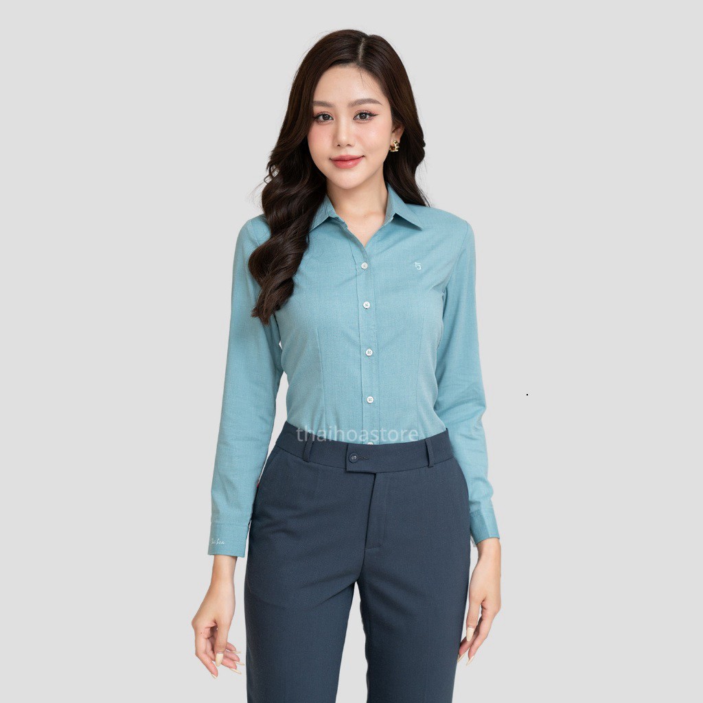 [ TRỢ GIÁ SALE ] Áo sơ mi KẺ SỌC HOTTREND R11 Thái Hòa chất liệu sợi tre họa tiết vải kẻ xước form ôm tôn dáng
