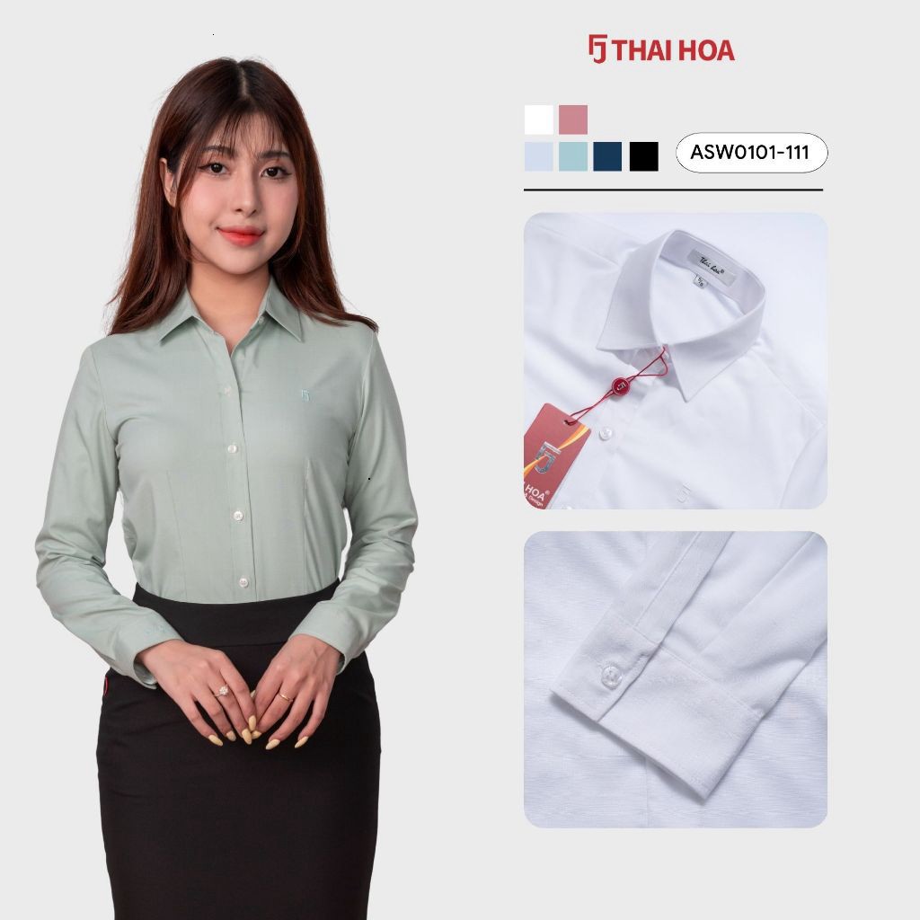 [ TRỢ GIÁ SALE ] Áo sơ mi KẺ SỌC HOTTREND R11 Thái Hòa chất liệu sợi tre họa tiết vải kẻ xước form ôm tôn dáng