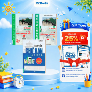 Sách - Combo Giáo Trình Hán Ngữ Tập 1 (Quyển Thượng và Quyển Hạ) Và Tập Viết Chữ Hán Theo Giáo Trình