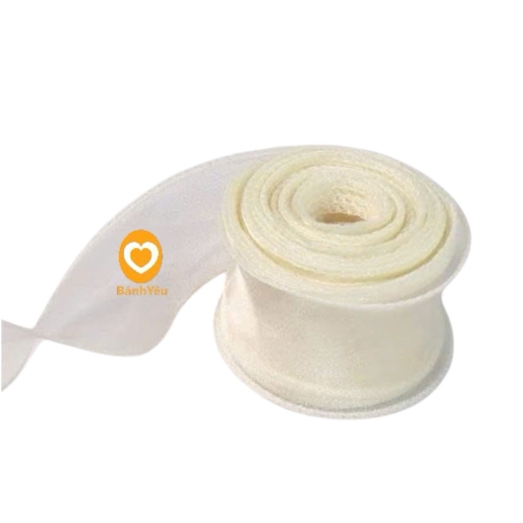 Cuộn ruy băng Voan không lõi bản 4cm * 10m đủ màu (SKTC)