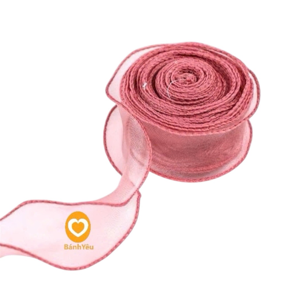 Cuộn ruy băng Voan không lõi bản 4cm * 10m đủ màu (SKTC)