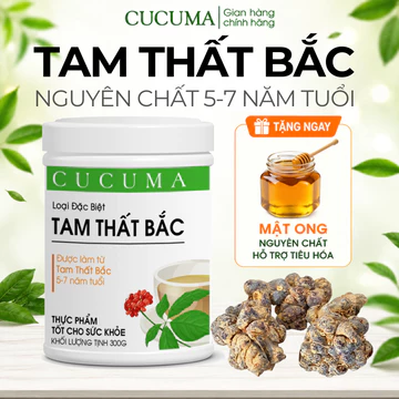Bột Tam Thất Bắc Đặc Biệt Bồi Bổ Sức Khỏe Người Mới Ốm Dậy, Người Đang Điều Trị Ung Thư Cucuma hộp 300G