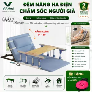 Đệm Nâng Lưng Điện 0-80° Cho Người Bệnh, Người Già - Hỗ Trợ Ngồi Dậy Loại Dài Bàn Ăn 190x90cm (BÀO HÀNH 2 NĂM)