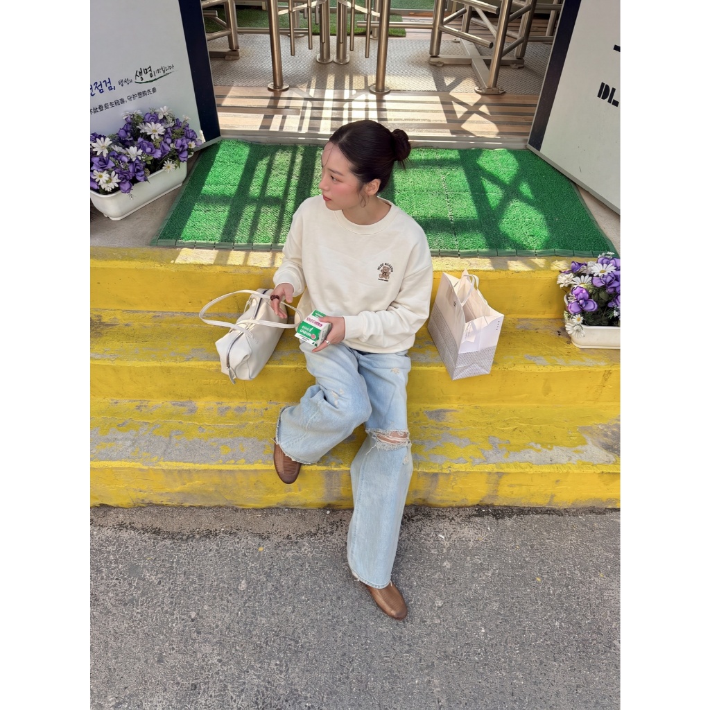 Áo Nỉ Bông Polham Sweater Logo Oversized GREYB Unisex | BigBuy360 - bigbuy360.vn