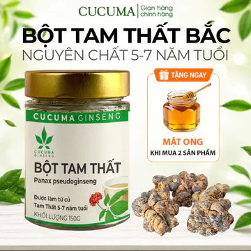 Bột Tam Thất Bắc Loại Đặc Biệt Bồi Bổ Sức Khỏe Người Mới Ốm Dậy Người Bị Suy Nhược Tăng Cường Hệ Miễn Dịch Cucuma 150G