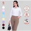 Áo sơ mi nữ Thái Hòa R01 form ôm vải cotton trơn