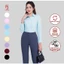 Áo sơ mi nữ Thái Hòa R01 form ôm vải cotton trơn