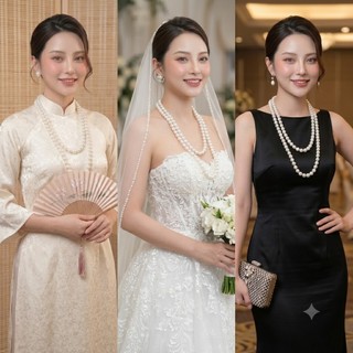 [ DAISYN ] N800  dây chuyền hạt ngọc trai nhân tạo mang áo dài 12li dài 150cm,  chuỗi hạt ngọc trai nhân tạo sang trọng