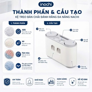 Kệ treo bàn chải đánh răng đa năng Nachi (loại 2 cốc)