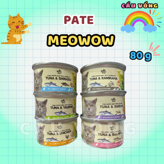 [Hỏa Tốc] Pate MEOWOW Cá Ngừ Trắng cho mèo - Lon 80g