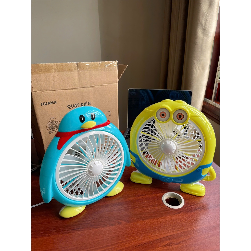 Quạt để bàn cắm điện trực tiếp hình thú dễ thương 30W