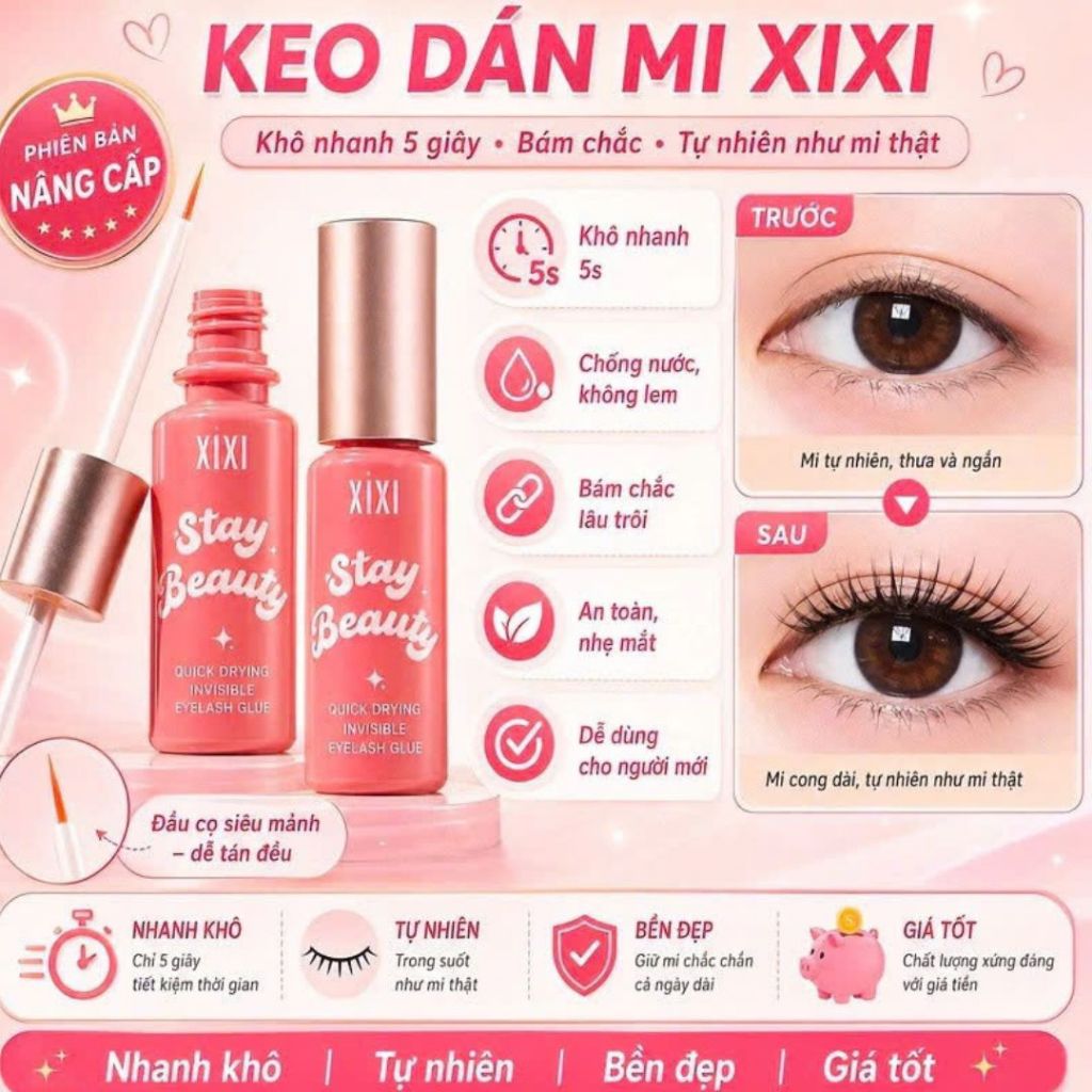 Lee Velvet Lashes keo dán mi XIXI lâu trôi, khô nhanh, không cay mắt