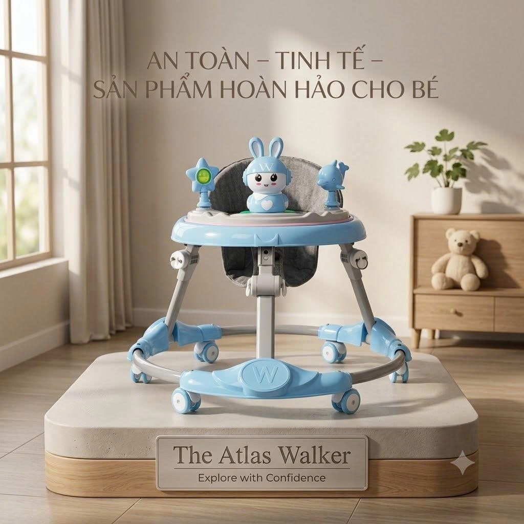 Xe Tròn Tập Đi Samkids Có Bàn Ăn Dặm, có nhạc có đèn cho bé yêu