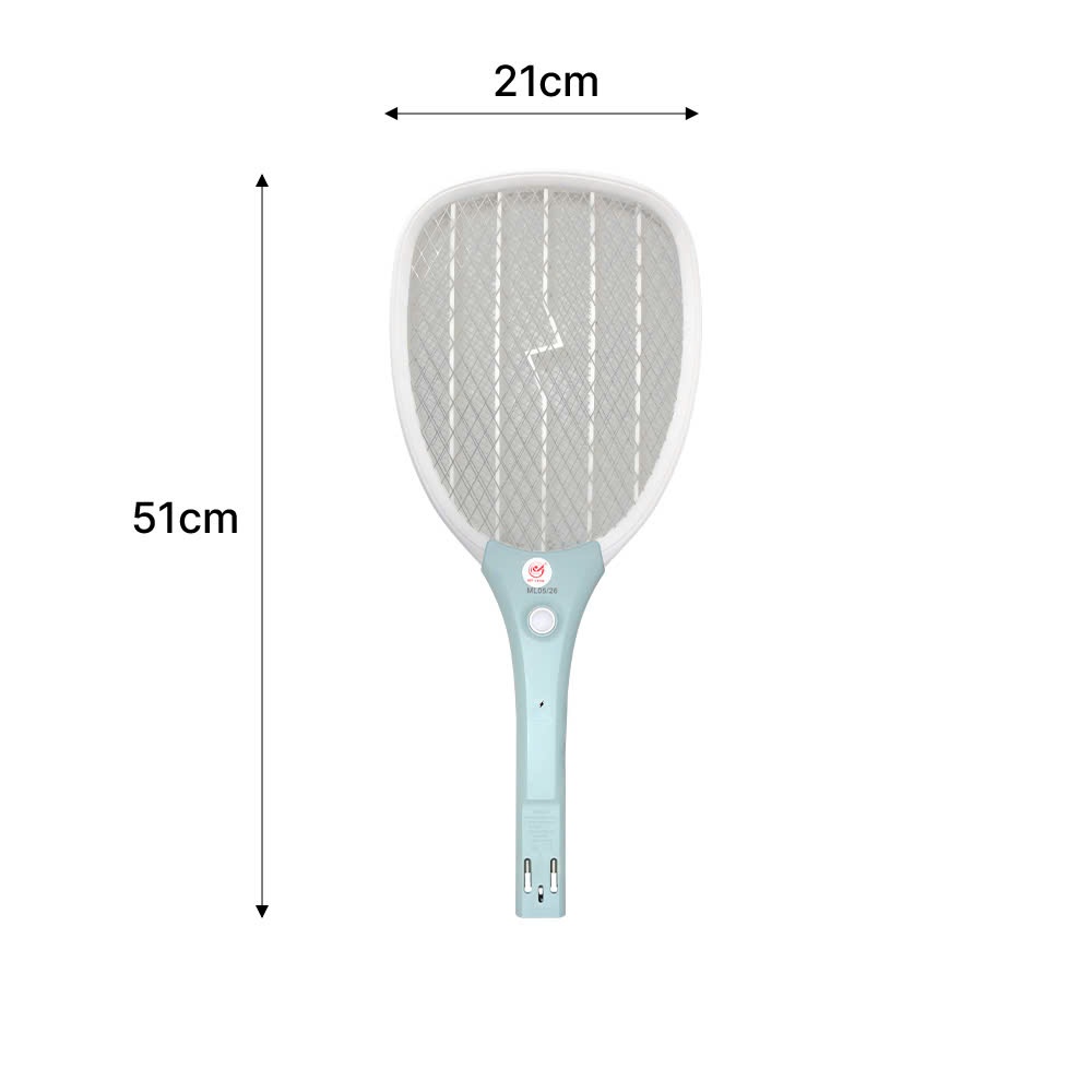 Vợt muỗi EA-ZG0001B, vợt bắt muỗi loại dùng pin sạc điện, chân sạc gấp gọn, có đèn led tiện lợi,ML68