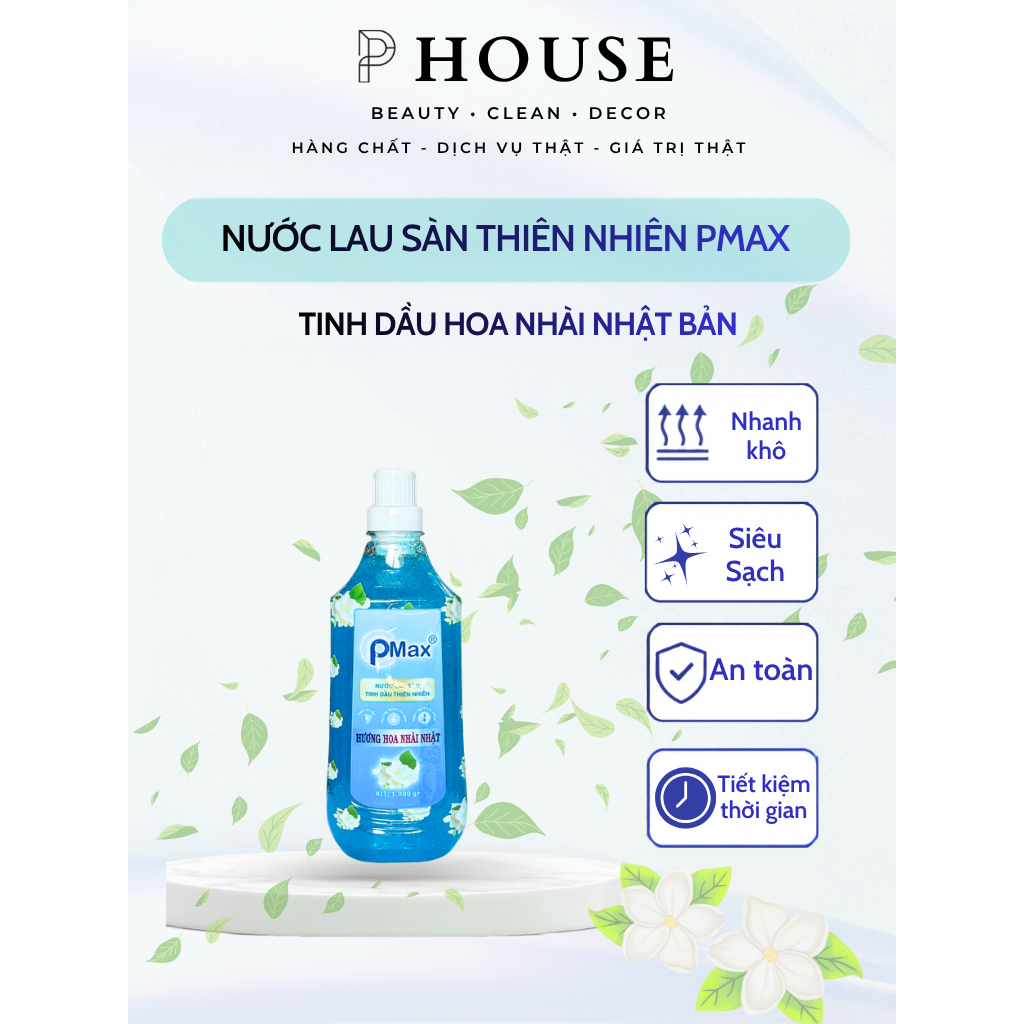 Nước Lau Sàn Thiên PMAX - 100% Tinh Dầu Thiên Nhiên - Siêu Sạch - Siêu Thơm - An Toàn Tuyệt Đối