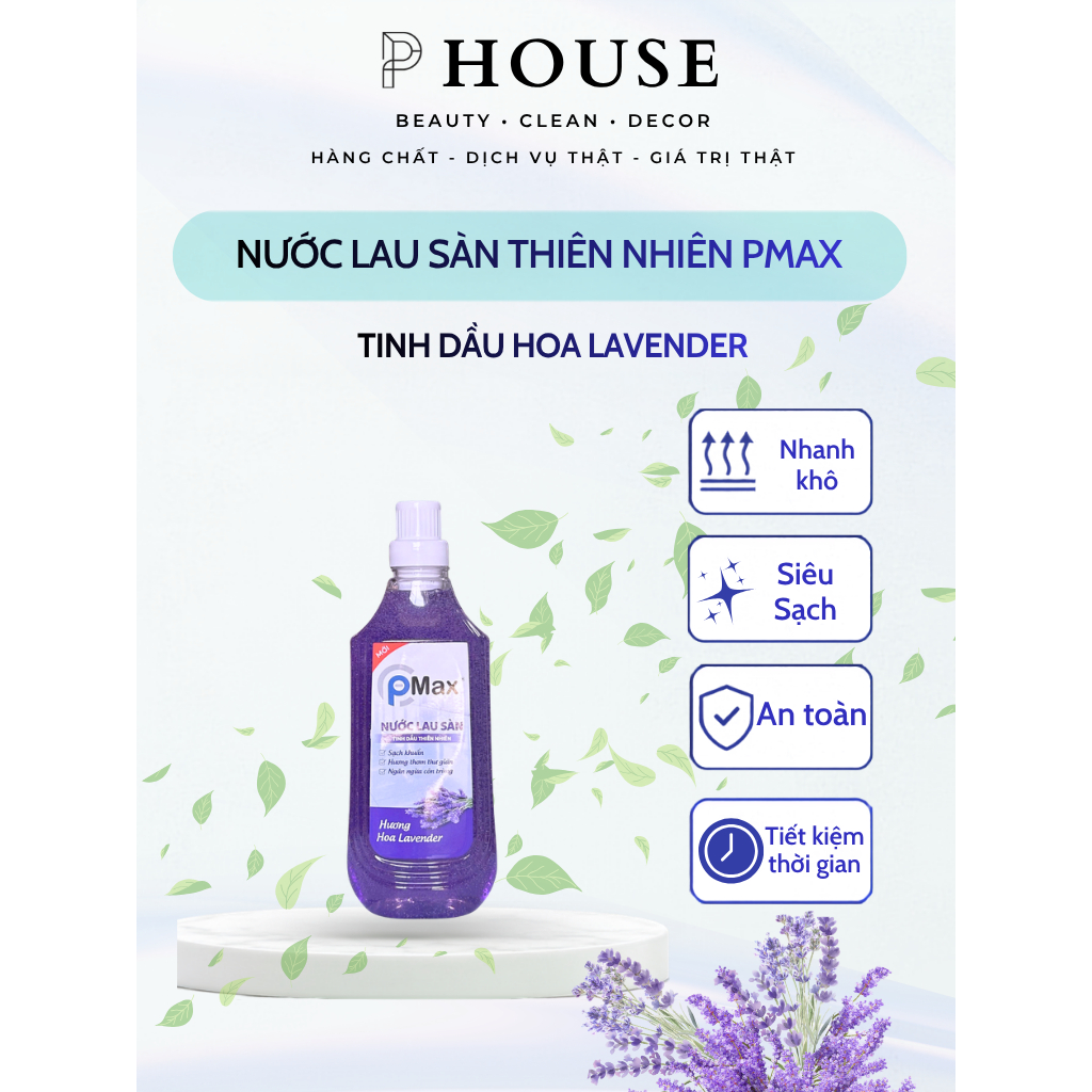 Nước Lau Sàn Thiên PMAX - 100% Tinh Dầu Thiên Nhiên - Siêu Sạch - Siêu Thơm - An Toàn Tuyệt Đối