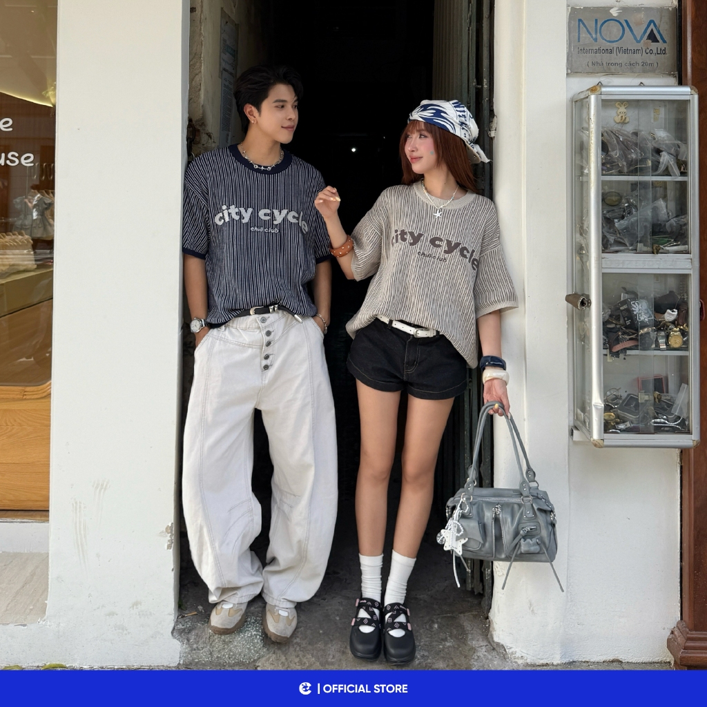 Áo thun len ngắn tay nam nữ Local Brand Chính Hãng City Cycle Áo thun Len Chill Club