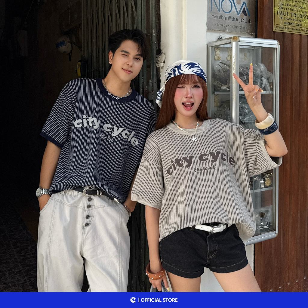 Áo thun len ngắn tay nam nữ Local Brand Chính Hãng City Cycle Áo thun Len Chill Club