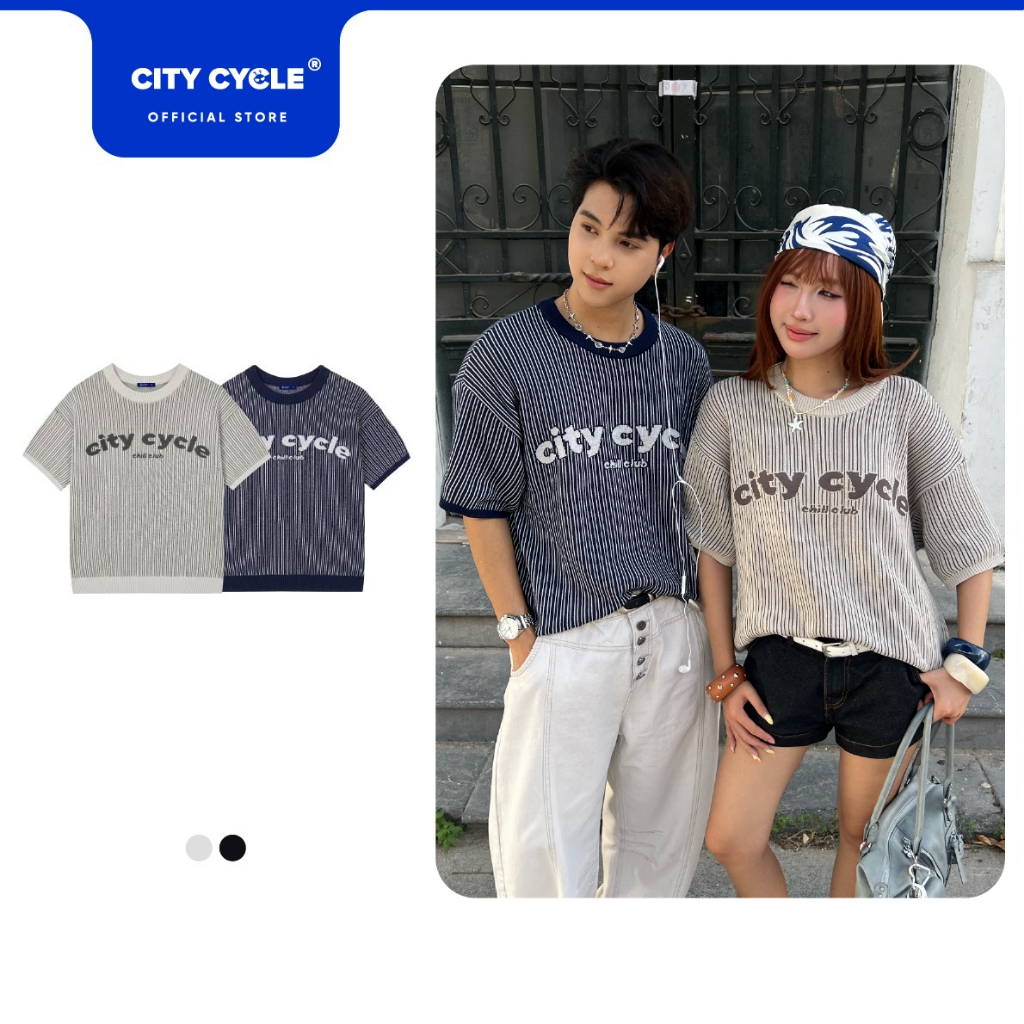 Áo thun len ngắn tay nam nữ Local Brand Chính Hãng City Cycle Áo thun Len Chill Club