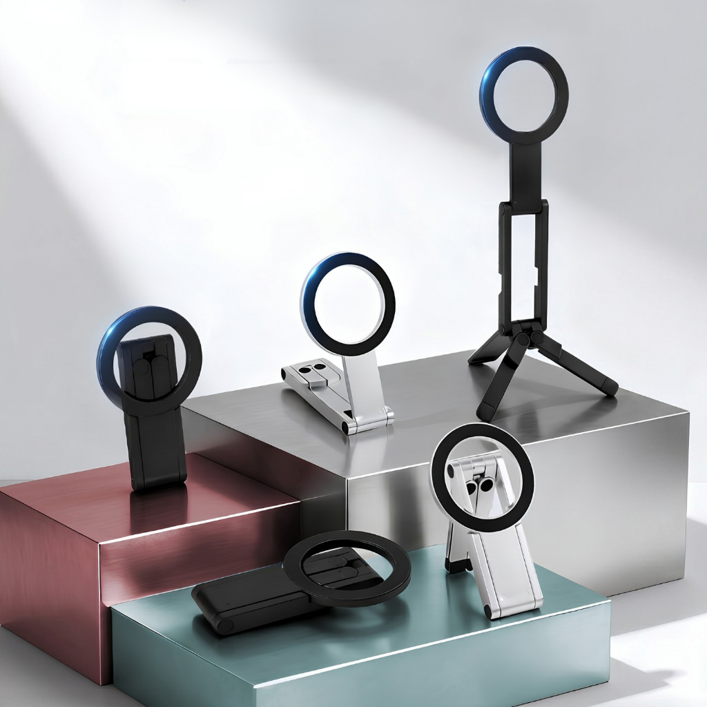 Giá đỡ điện thoại từ tính 3 chân MagSafe hợp kim nhôm – Gậy selfie gấp gọn bỏ túi đa năng 4 trong 1
