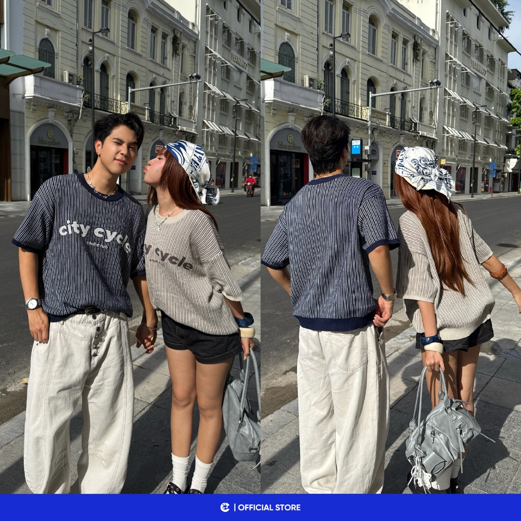 Áo thun len ngắn tay nam nữ Local Brand Chính Hãng City Cycle Áo thun Len Chill Club