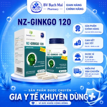 [HÀNG CHUẨN] Bổ não NZ - Ginkgo 120 Everyday health hoạt huyết dưỡng não tăng tuần hoàn não