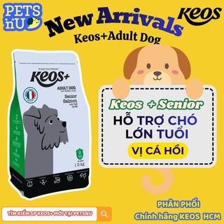 [PP CHÍNH HÃNG] Thức ăn hạt cho chó trưởng thành Keos+ Adult 1,5KG -- KM SỐC! LÊN ĐƠN LÀ CÓ QUÀ