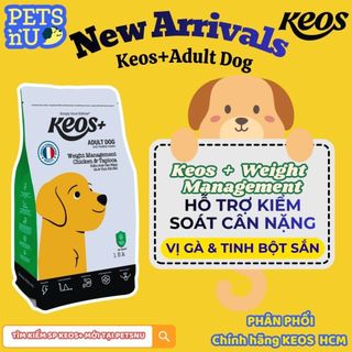 [PP CHÍNH HÃNG] Thức ăn hạt cho chó trưởng thành Keos+ Adult 1,5KG -- KM SỐC! LÊN ĐƠN LÀ CÓ QUÀ