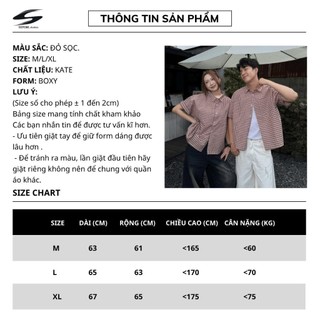 Áo Sơ Mi V3 SSS.A Sọc Caro Form Boxy Tay Ngắn Thoáng Mát Unisex Nam Nữ SSSTORE.Aesthetic