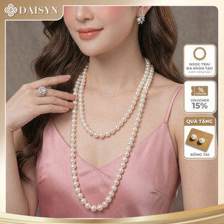 [ DAISYN ] N785 dây chuyền hạt ngọc trai nhân tạo 2 sợi 10 li vòng cổ ngọc trai nhân tạo sang trọng cho nữ