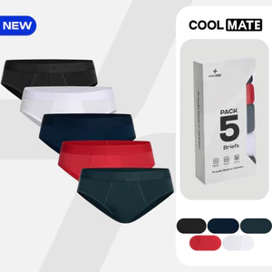Combo Pack 5 Quần lót tam giác nam Brief Cotton Co Giãn Origin mềm mại, co giãn, thấm hút Coolmate