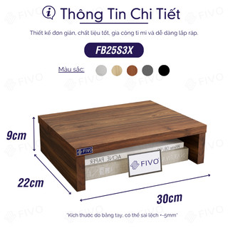 [NEW] Kệ Máy Tính Gỗ Để Bàn FIVO FB25 Gỗ Dày Gọn Gàng Góc Làm Việc, Nâng Chiều Cao Màn Hình, Bảo Vệ Đốt Sống Cổ