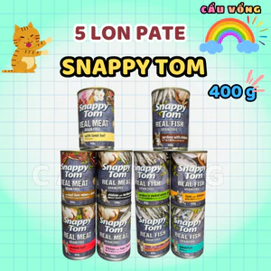 5 lon Pate SNAPPY TOM Mix vị cho mèo - Lon 400g