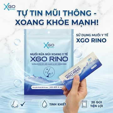 Muối rửa mũi dùng pha nước muối sinh lí kết hợp bình rửa mũi vệ sinh khoang mũi dành cho trẻ em và người lớn